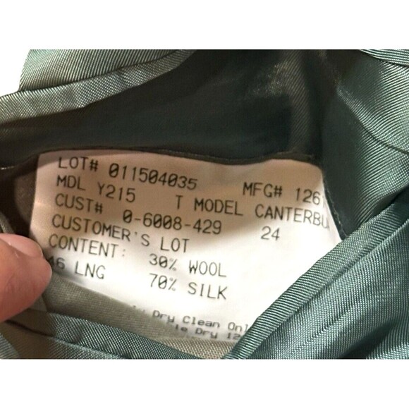 Hickey Freeman collection Nordstrom’s Canterbury wool silk 46 long suit blazer - Picture 14 of 16